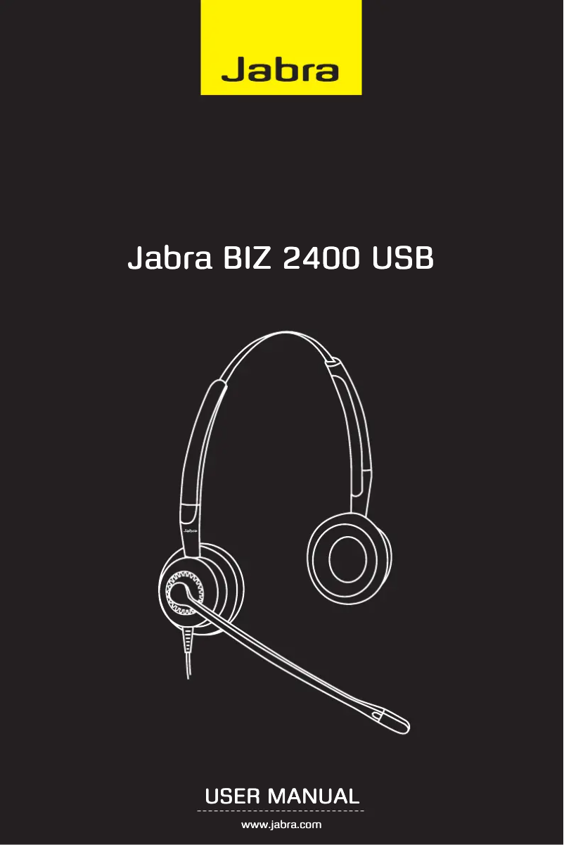 Page 1 de la notice Manuel utilisateur Jabra BIZ 2400 USB Mono