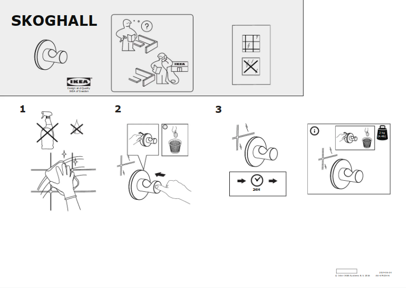 Page 1 de la notice Manuel utilisateur Ikea SKOGHALL 505.678.30