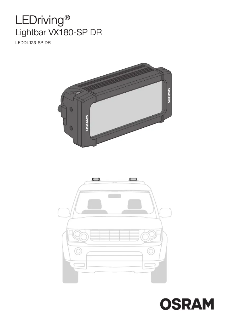 Page 1 de la notice Instructions / montage Osram VX180-SP