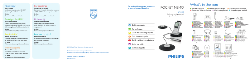 Page n°1 - Manuel utilisateur Philips Pocket Memo LFH0955