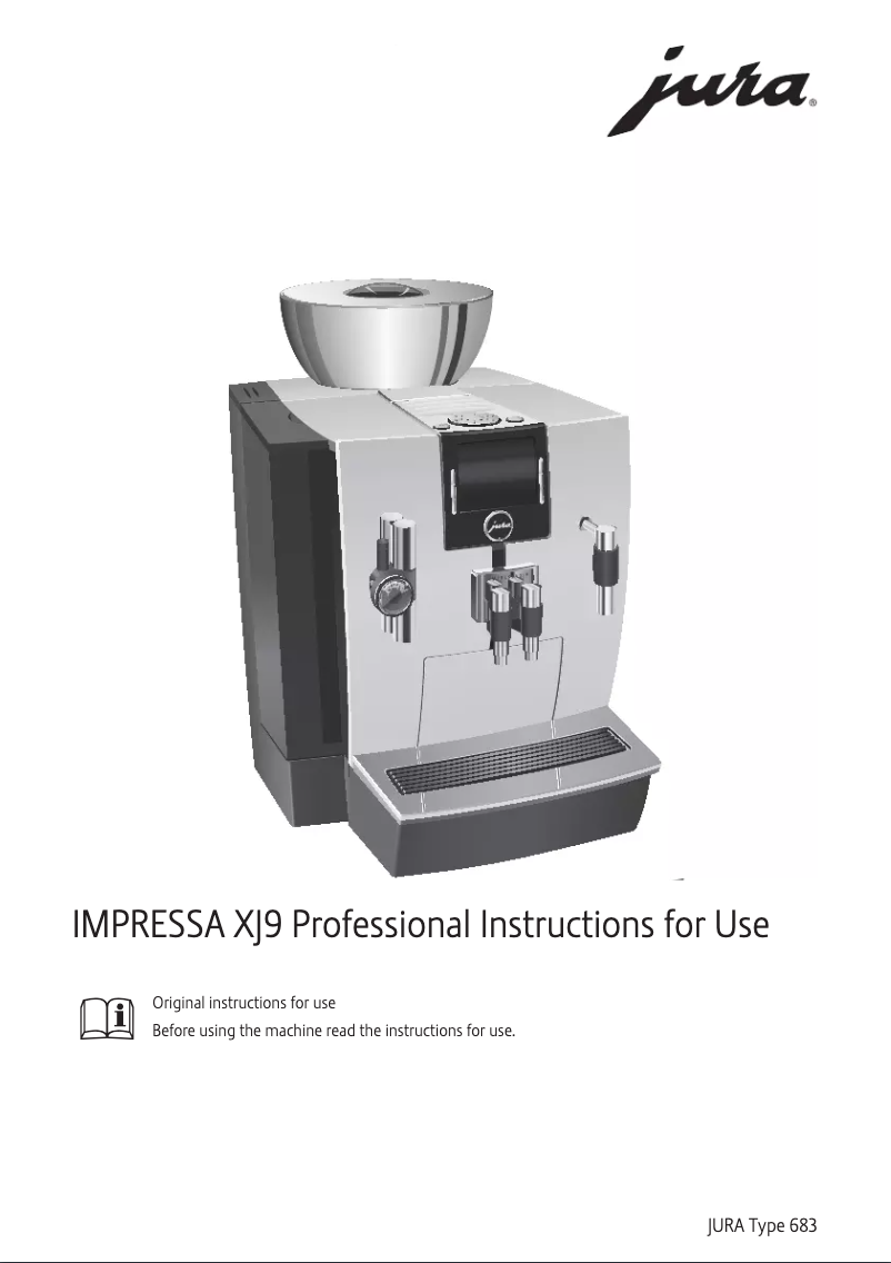 Page 1 de la notice Manuel utilisateur Jura IMPRESSA XJ9 Professional