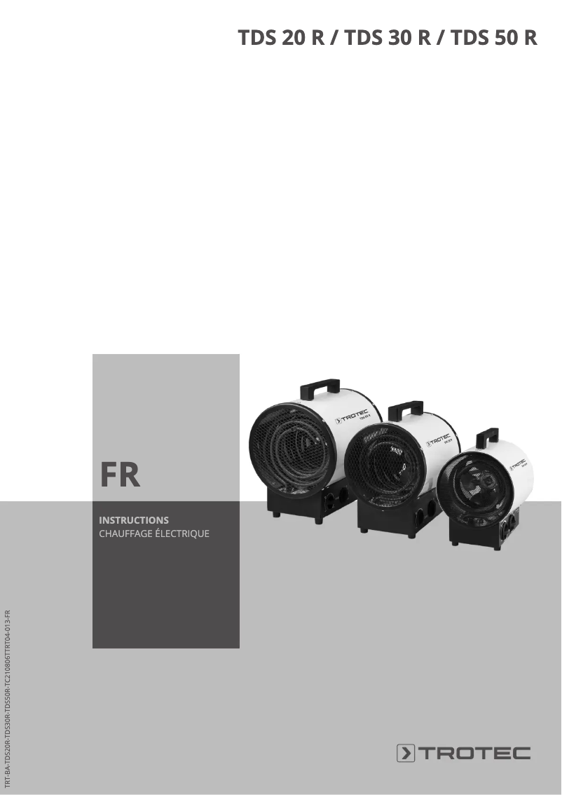 Page 1 de la notice Manuel utilisateur Trotec TDS 50 R