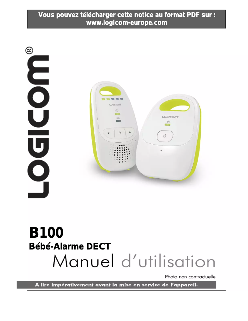 Page 1 of the manual User Manual Logicom B100