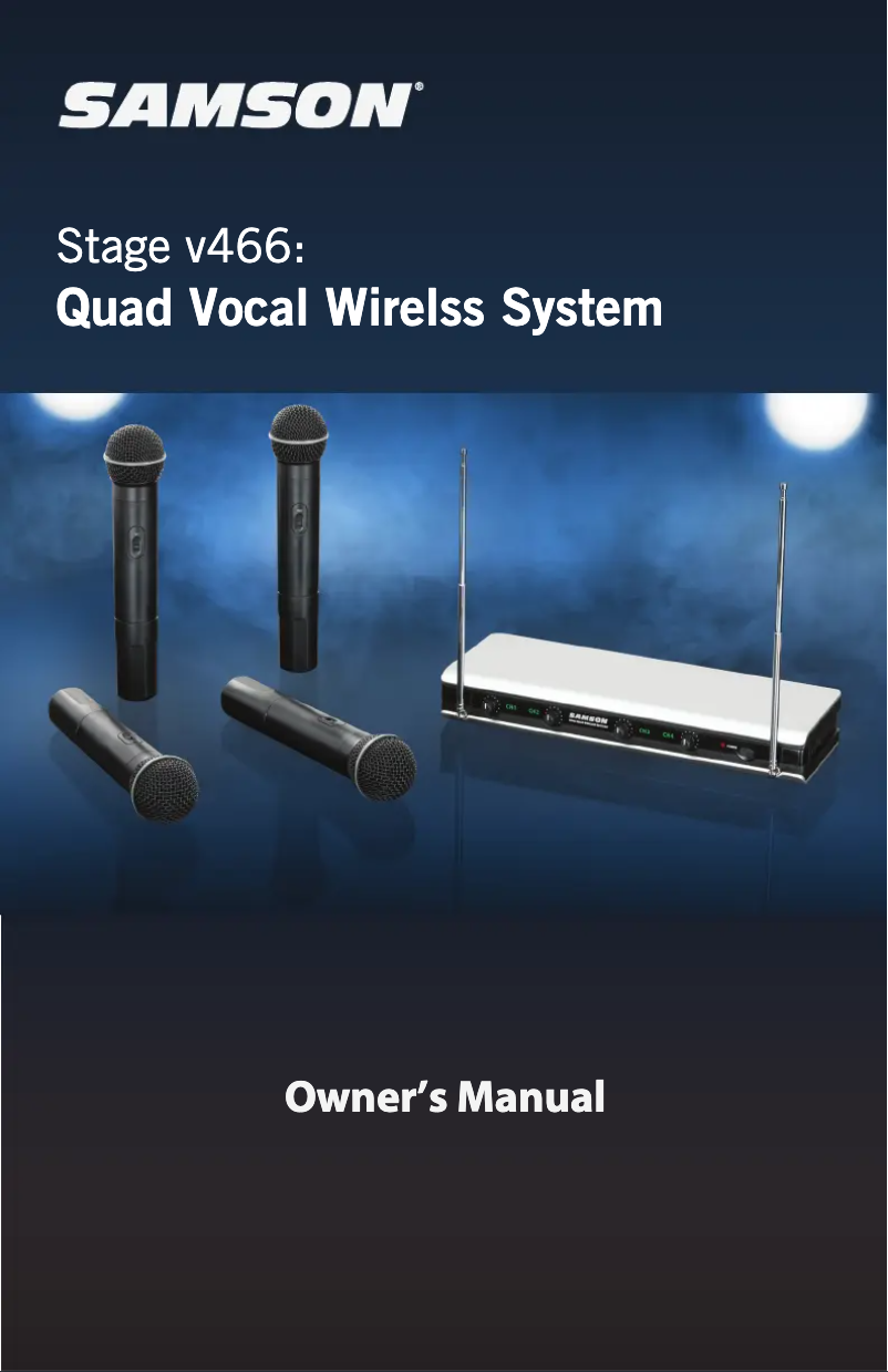 Page 1 de la notice Manuel utilisateur Samson Stage v466