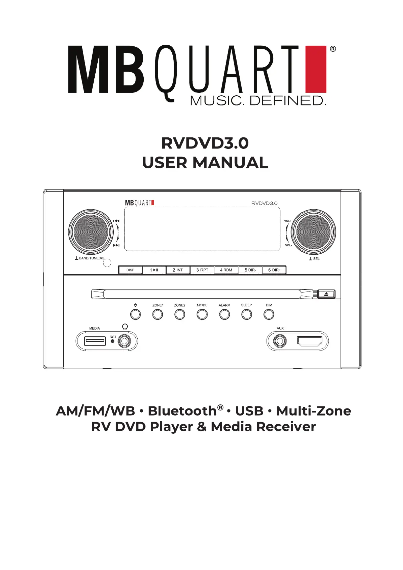Page 1 de la notice Manuel utilisateur MB Quart RVDVD3.0