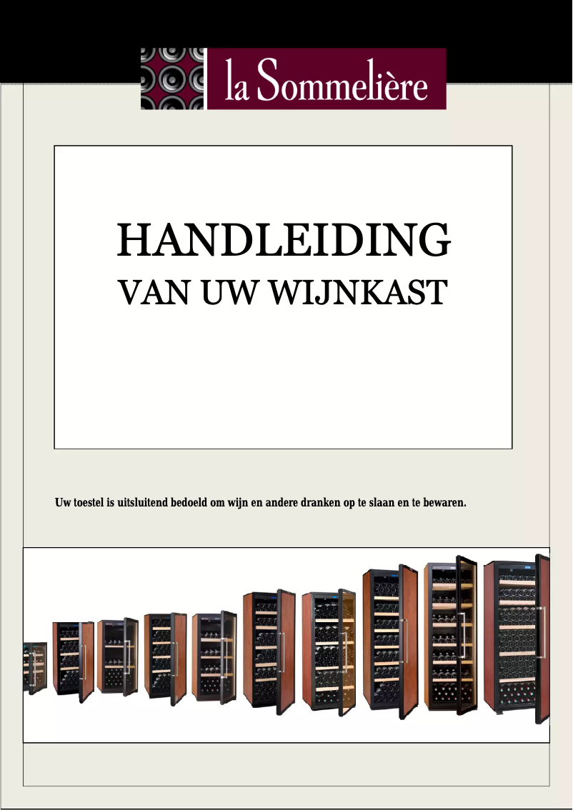 Página 1 del manual Manual de usuario La Sommelière TRV205