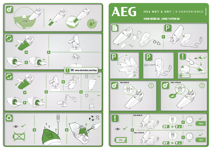 Página 1 del manual Manual de usuario AEG X Convenience HX6-14TM-W