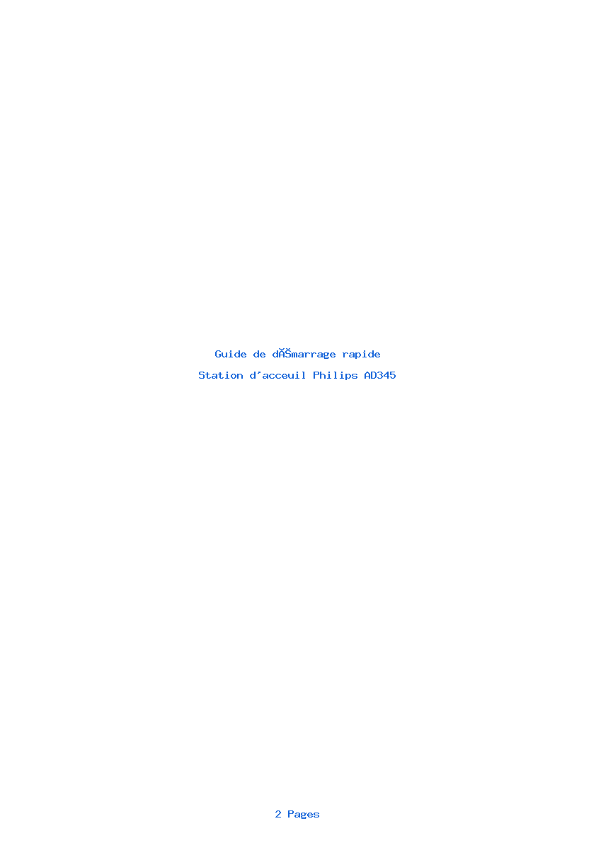 Image de la première page du manuel de l'appareil AD345