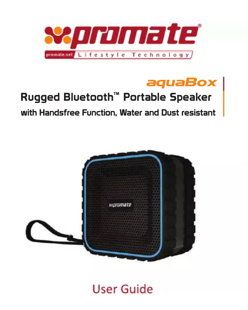 Page 1 de la notice Manuel utilisateur Promate aquaBox