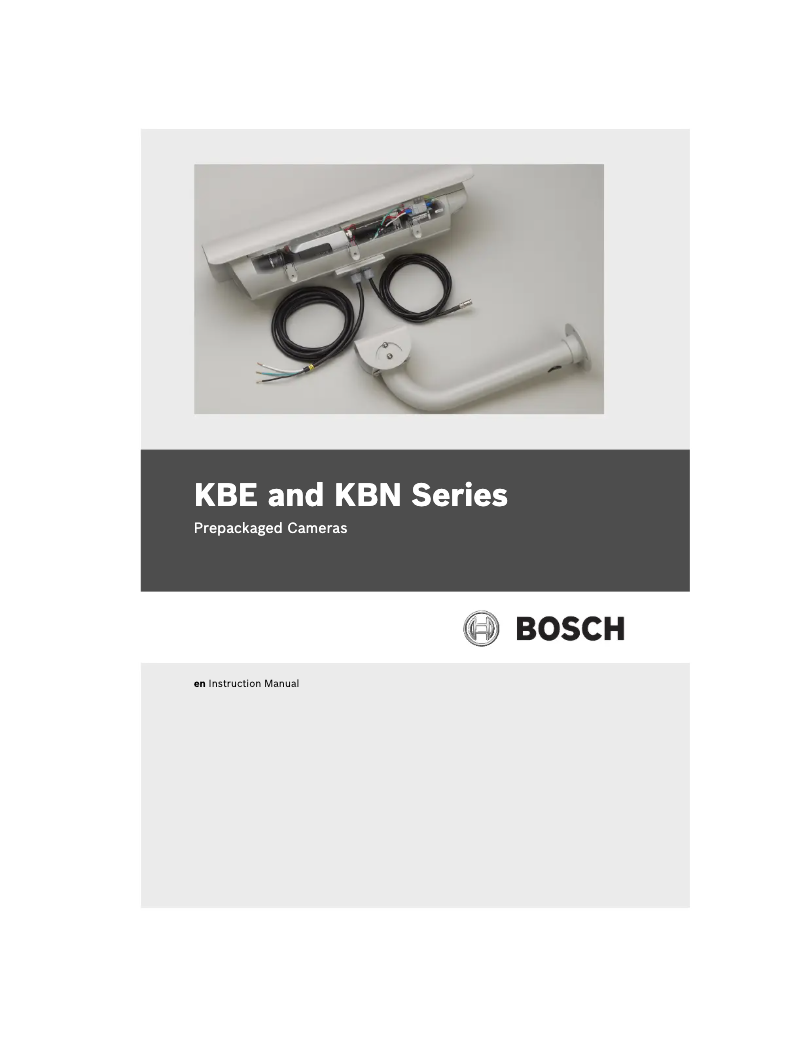Page 1 of the manual User Manual Bosch Dinion KBE-455V55