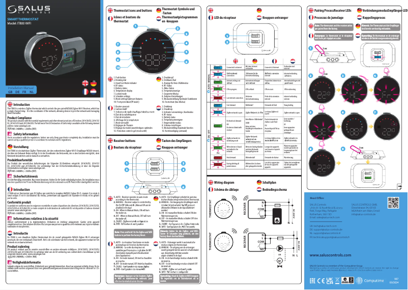 Página 1 del manual Manual de usuario Salus IT800 WIFI