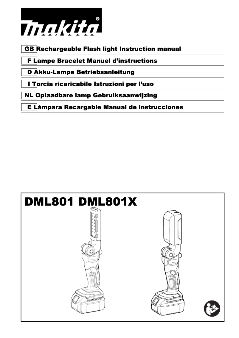 Page 1 de la notice Manuel utilisateur Makita DLX3077TX1