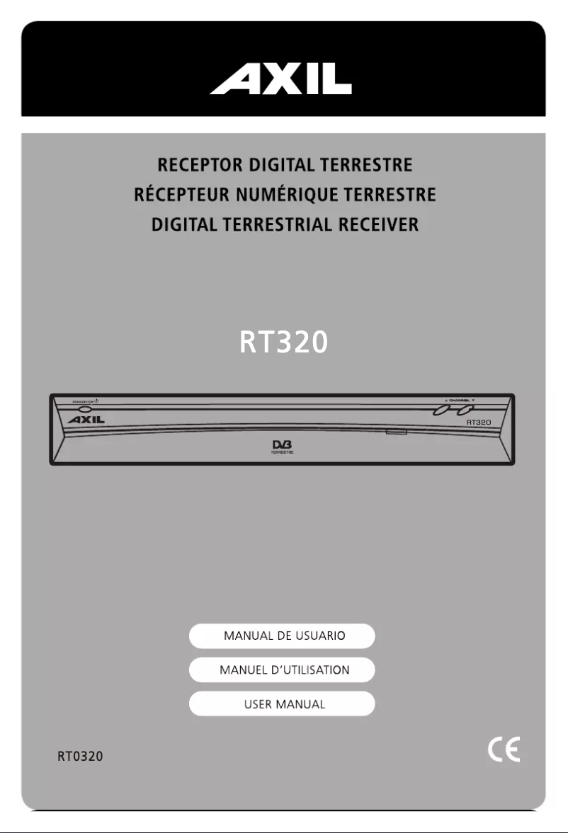 Page 1 of the manual User Manual Engel Axil RT0320