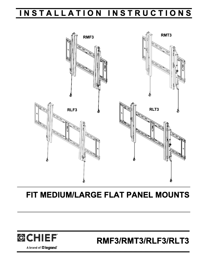 Page 1 de la notice Manuel utilisateur Chief RMF3