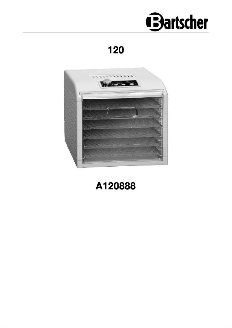 Page 1 de la notice Manuel utilisateur Bartscher A120888