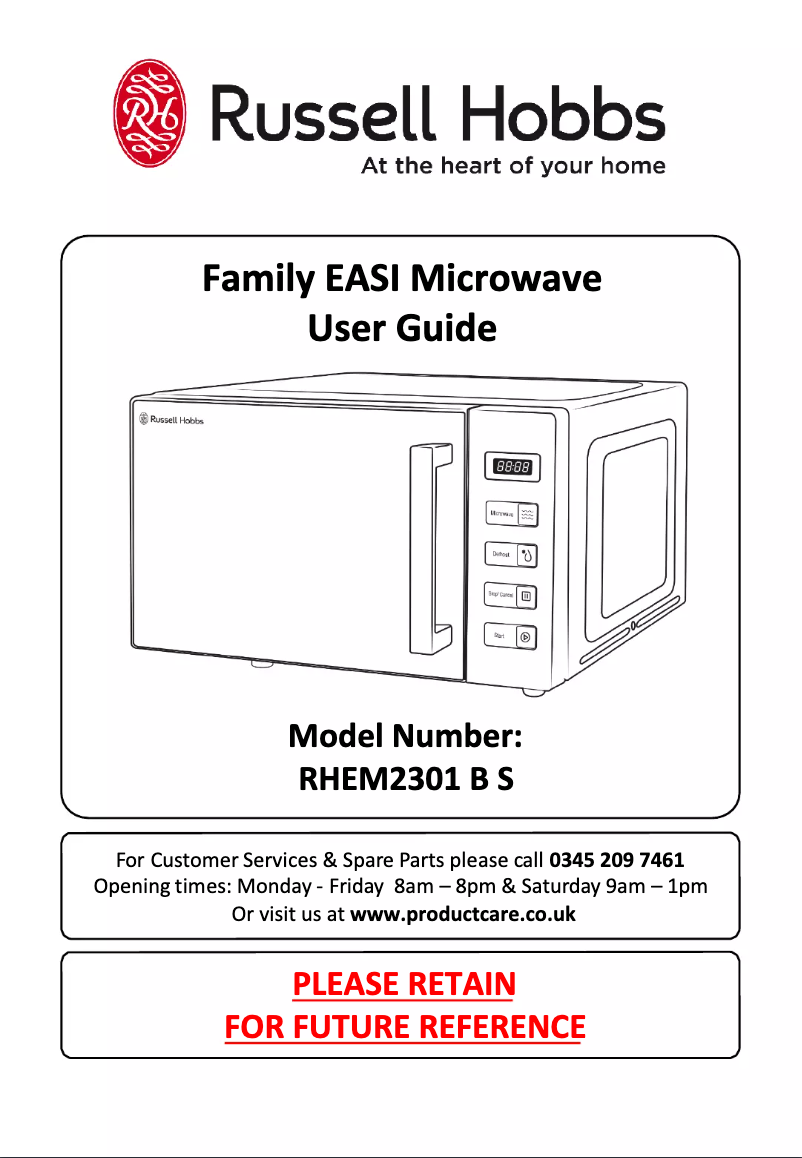 Page 1 de la notice Manuel utilisateur Russell Hobbs Family EASI RHEM2301S