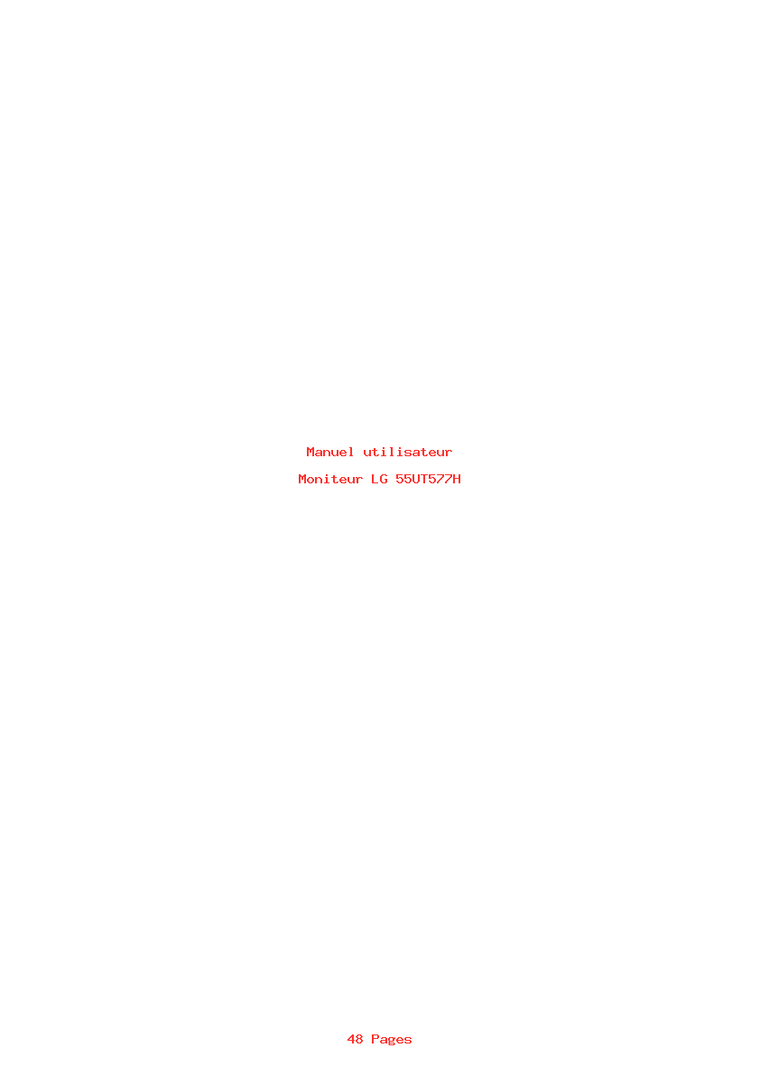 Page 1 de la notice Manuel utilisateur LG 55UT577H