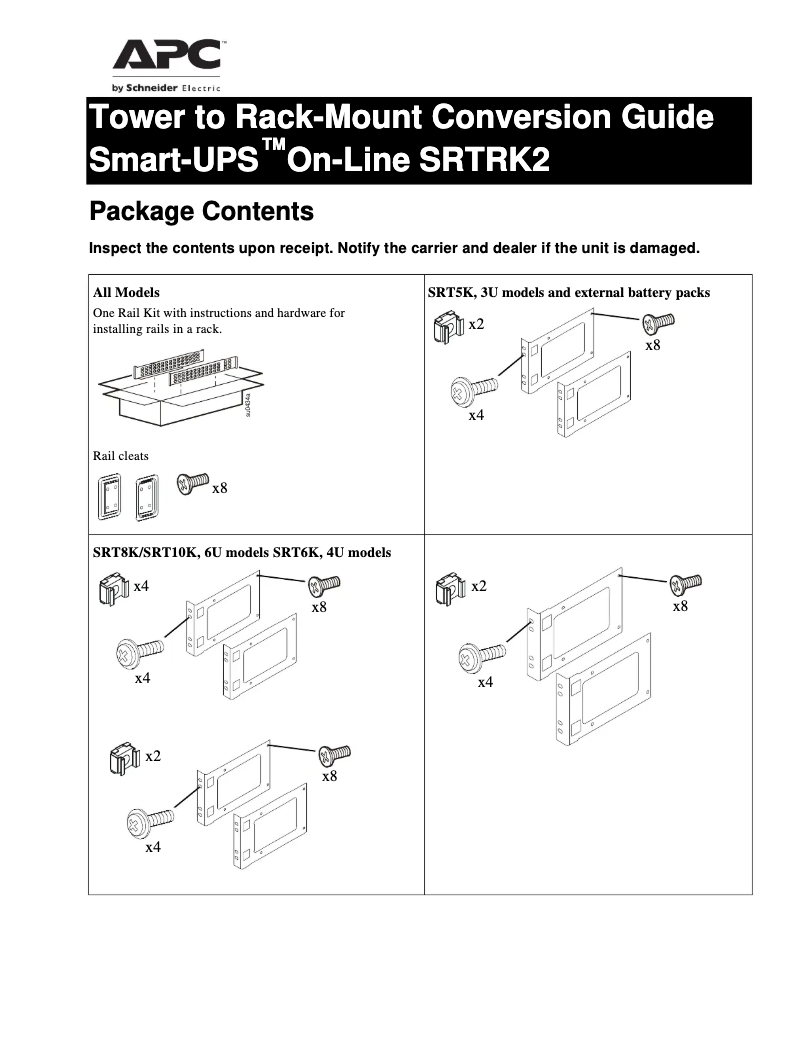 Página 1 del manual Manual de usuario APC Smart-UPS SRTRK2