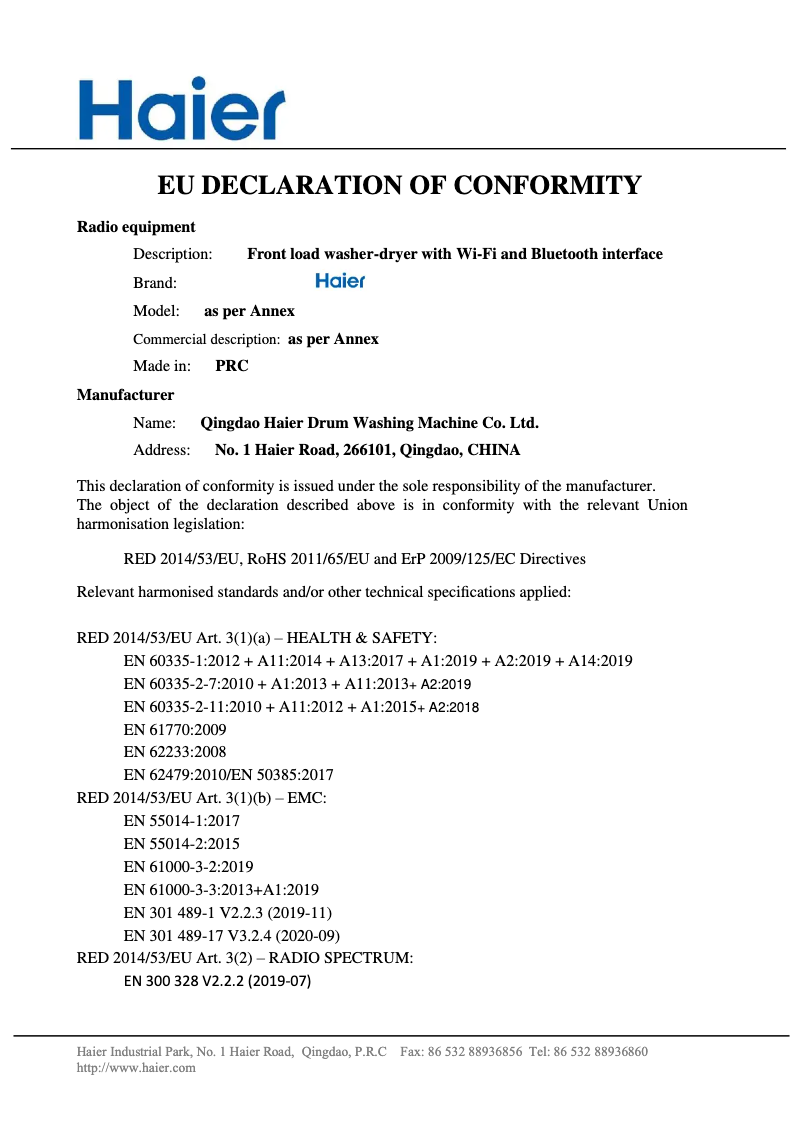 Página 1 del manual Manual de instrucciones Haier HWD900B14959S8U1