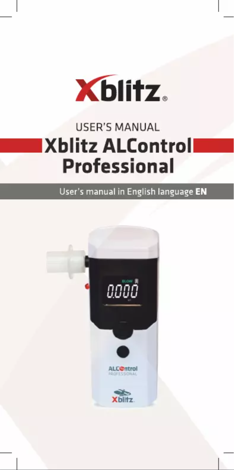 Page 1 de la notice Manuel utilisateur Xblitz ALControl