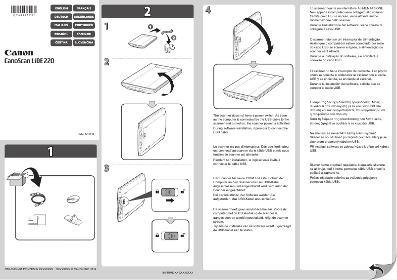 Page 1 of the manual User Manual Canon CanoScan LiDE 220