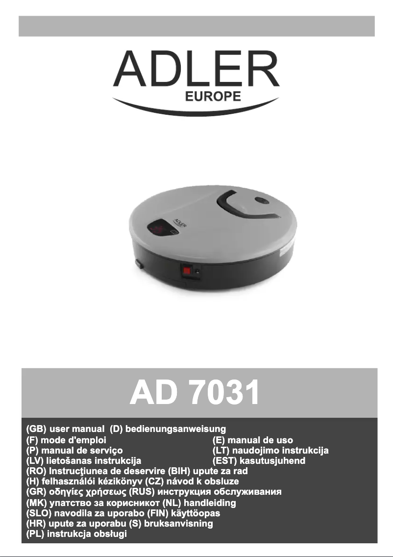Page 1 de la notice Manuel utilisateur Adler AD 7031