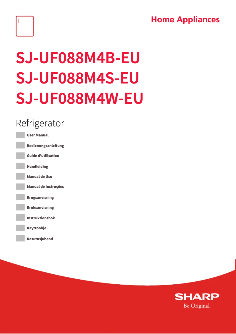 Image de la première page du manuel de l'appareil SJ-UF088M4B-EU