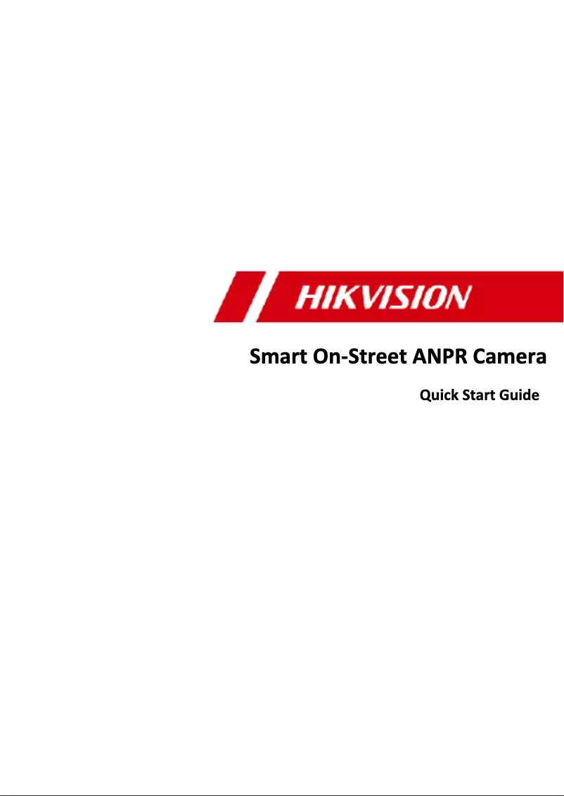 Page 1 de la notice Guide de démarrage rapide Hikvision DS-TCL400-E