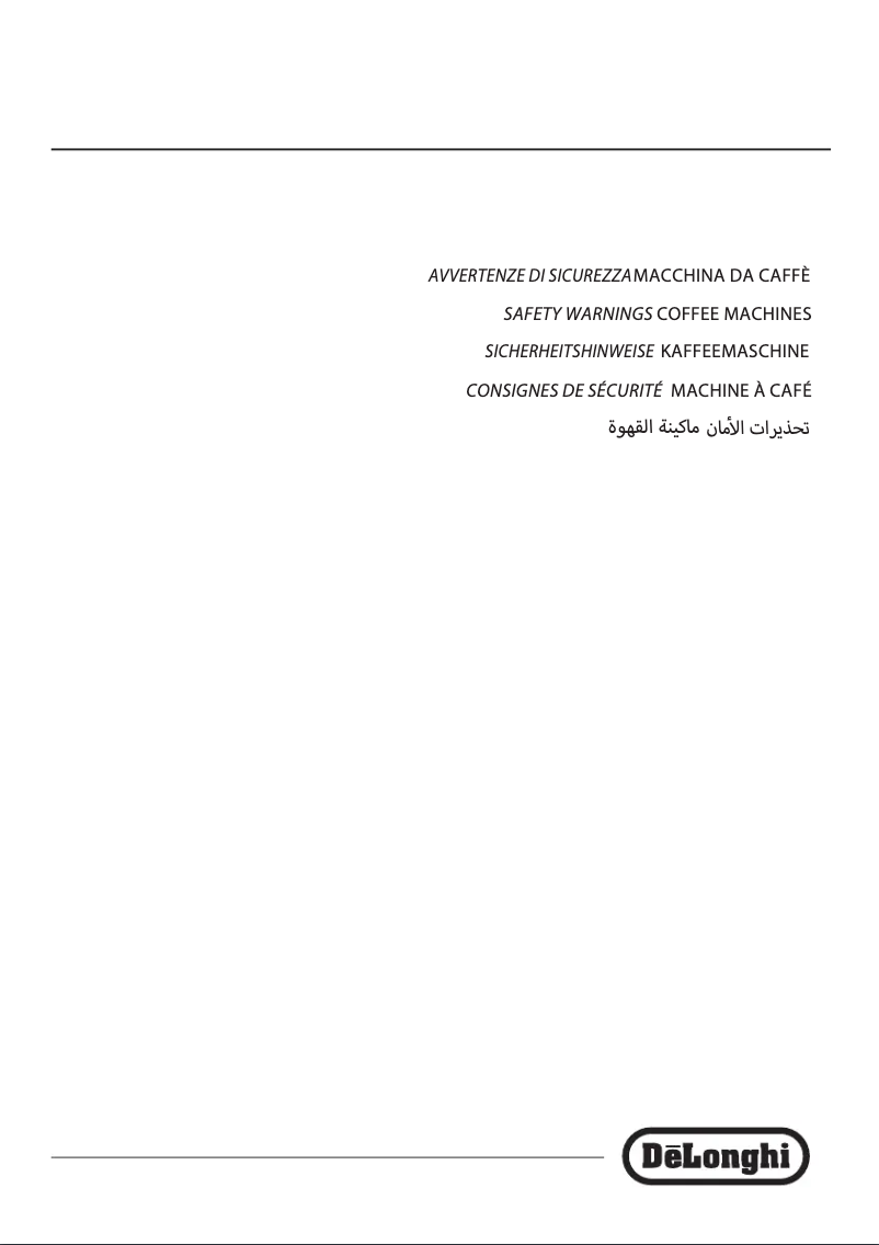 Página 1 del manual Instrucciones de seguridad DeLonghi Magnifica Plus ECAM320.70.SB