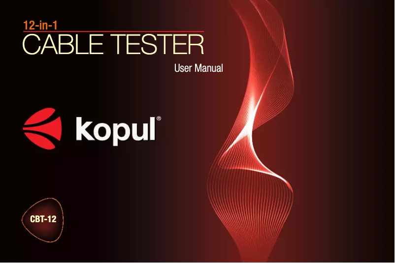 Página 1 del manual Manual de usuario Kopul CBT-12