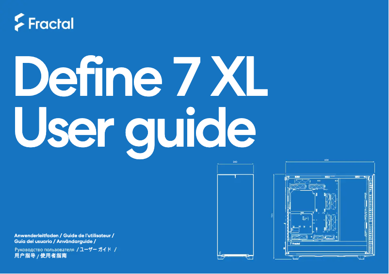 Page 1 of the manual User Manual Fractal Design Define 7 XL