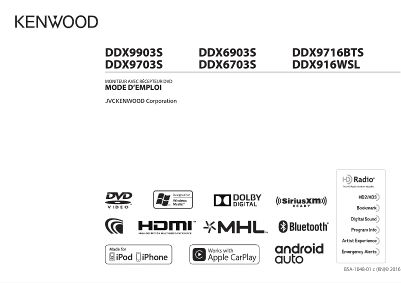 Página 1 del manual Manual de usuario Kenwood DDX6903S