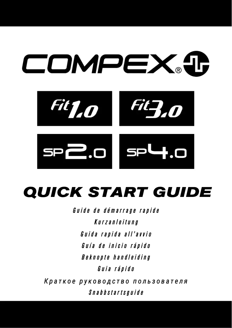 Page 1 de la notice Guide de démarrage rapide Compex Fit 1.0