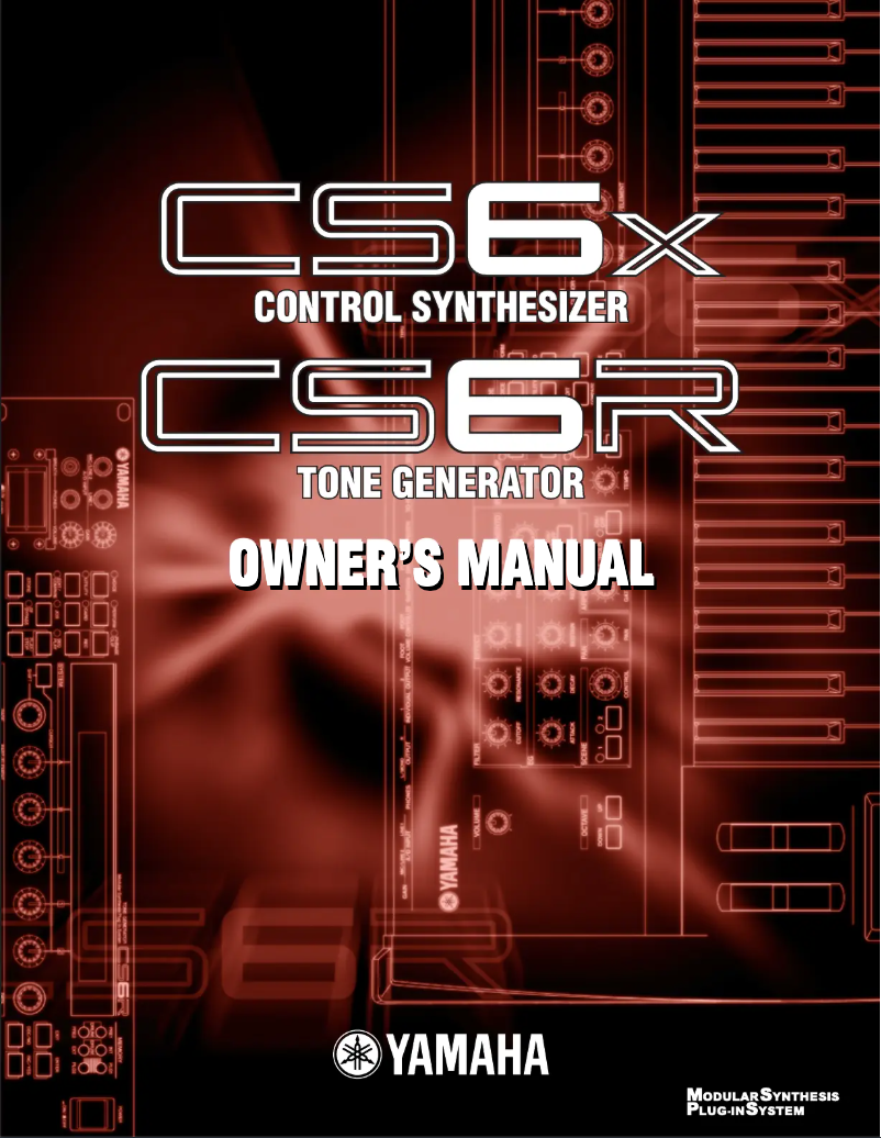 Page 1 de la notice Manuel utilisateur Yamaha CS6X