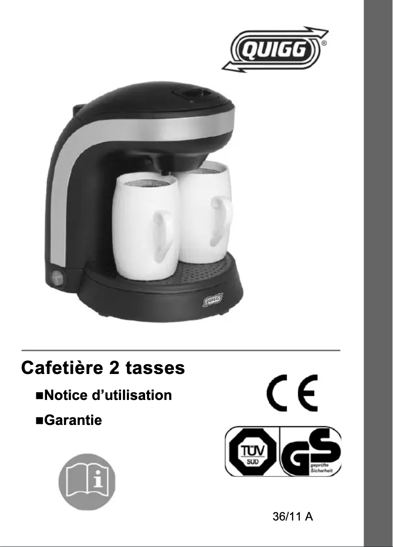 Page 1 de la notice Manuel utilisateur Quigg GT-CM2C-01