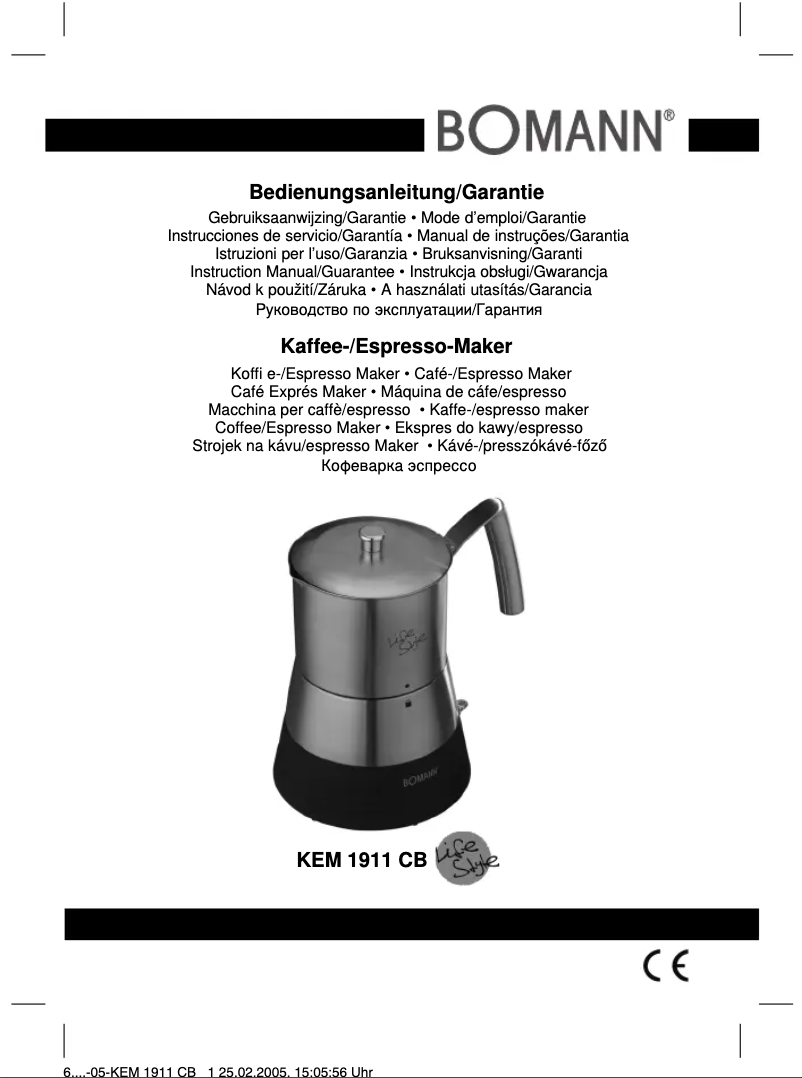 Page 1 de la notice Manuel utilisateur Bomann KEM 1911 CB