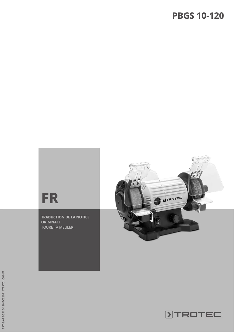 Page 1 de la notice Manuel utilisateur Trotec PBGS 10-120