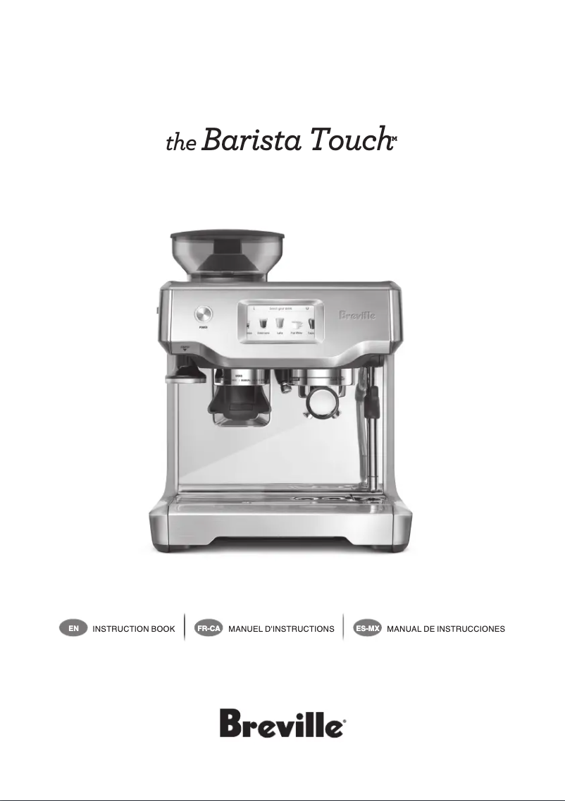 Page 1 de la notice Manuel utilisateur Breville the Barista Touch BES880