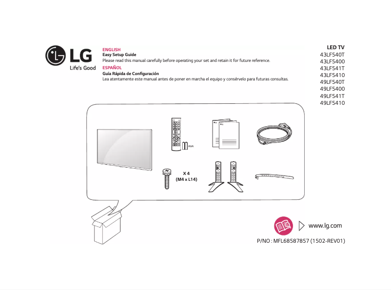 Page 1 of the manual User Manual LG 49LF5410