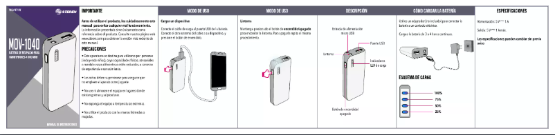 Page 1 de la notice Manuel utilisateur Steren MOV-1040