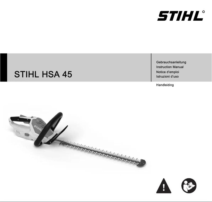 Page 1 de la notice Manuel utilisateur Stihl HSA 45