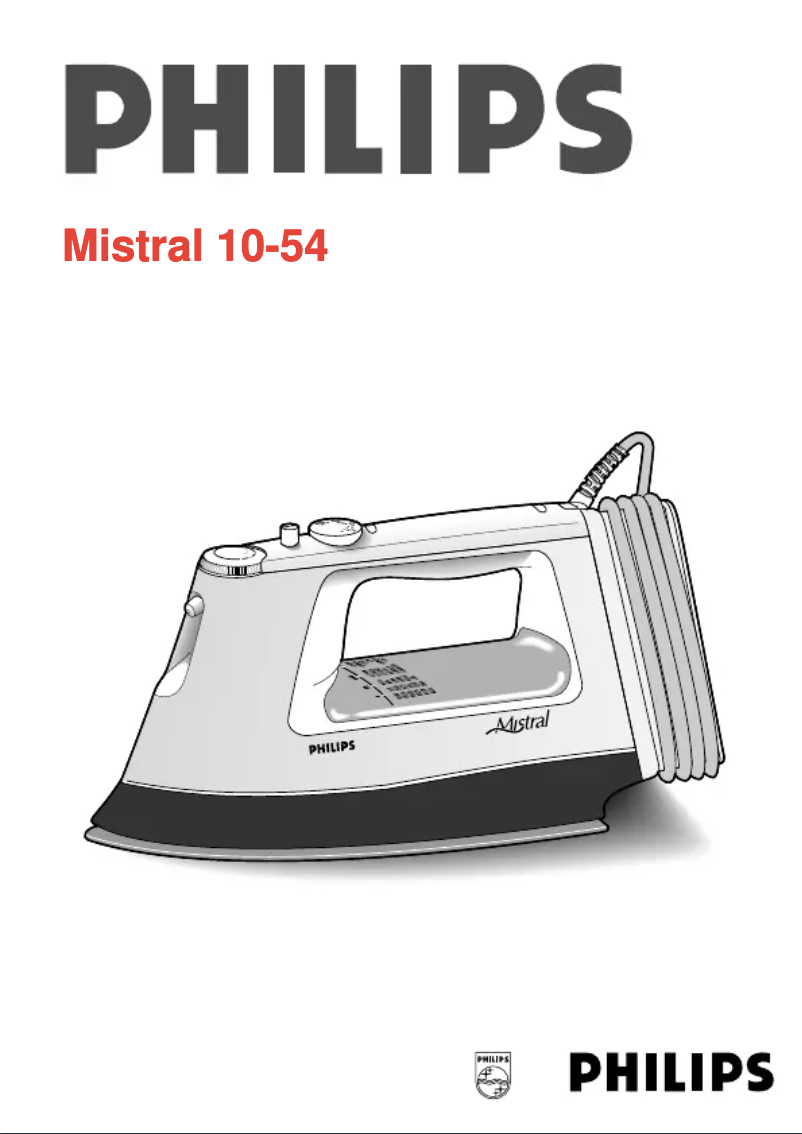 Page 1 of the manual User Manual Philips Mistral HI252