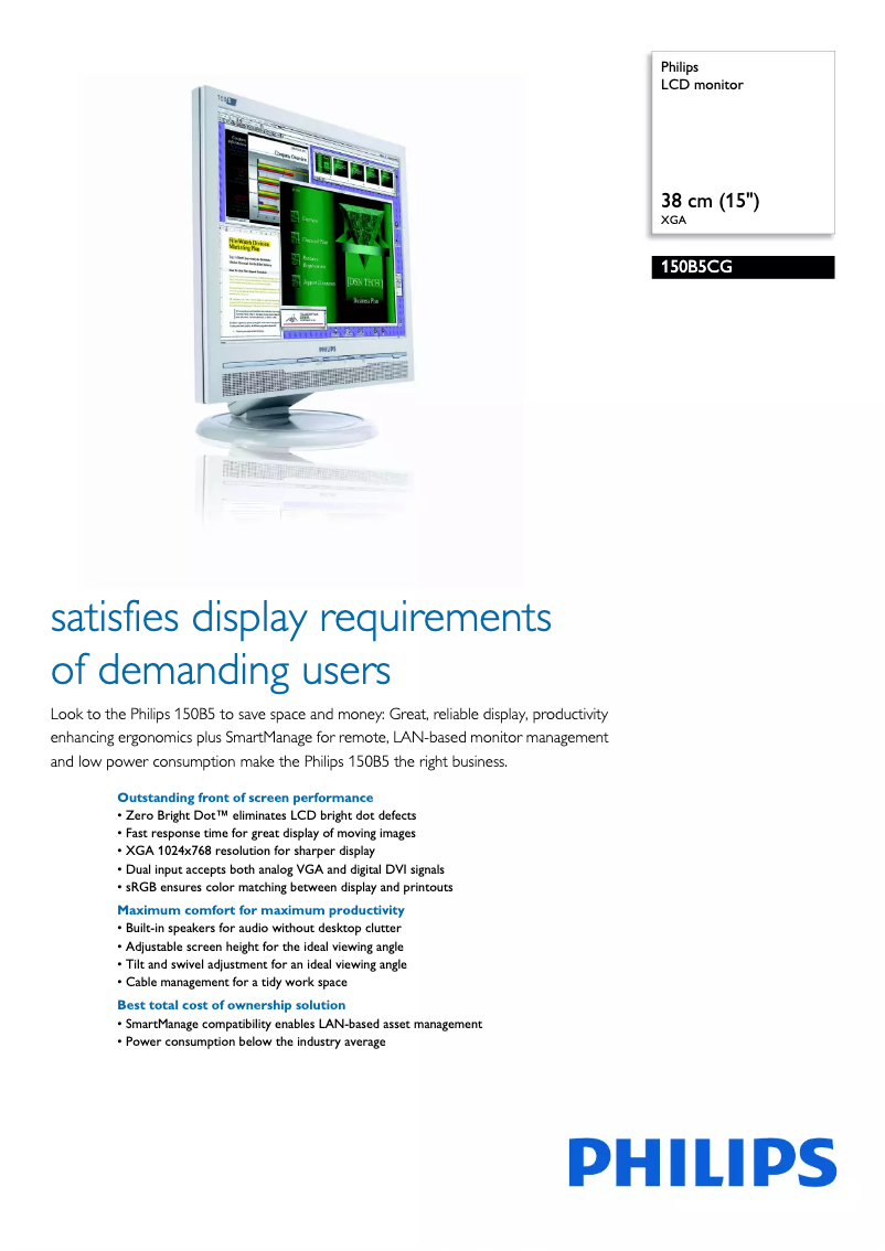 Page n°1 - Fiche technique Philips 150B5CG