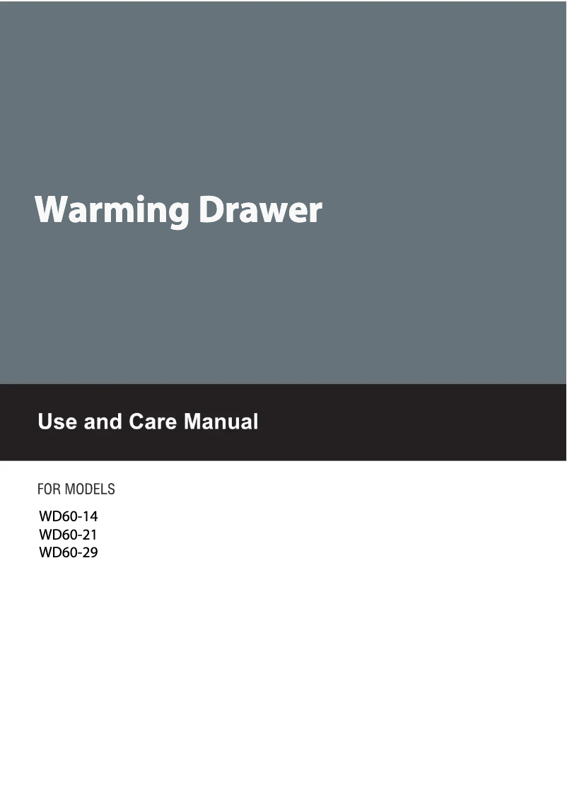 Page 1 de la notice Manuel utilisateur Porter & Charles WD60-21