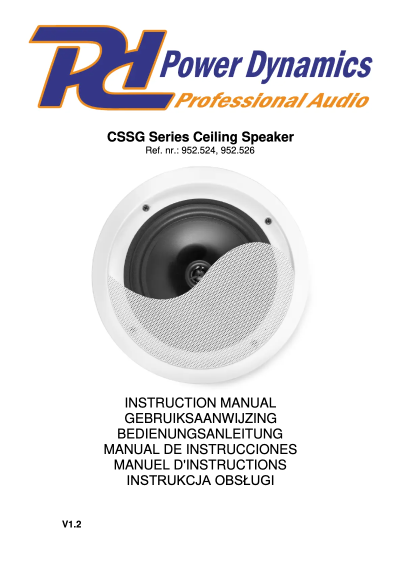 Page 1 de la notice Manuel utilisateur Power Dynamics CSAG6