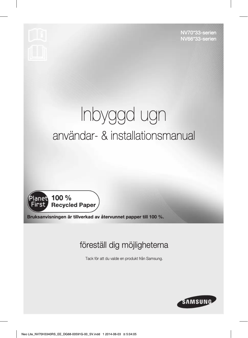 Página 1 del manual Manual de usuario Samsung NV70H3340RS