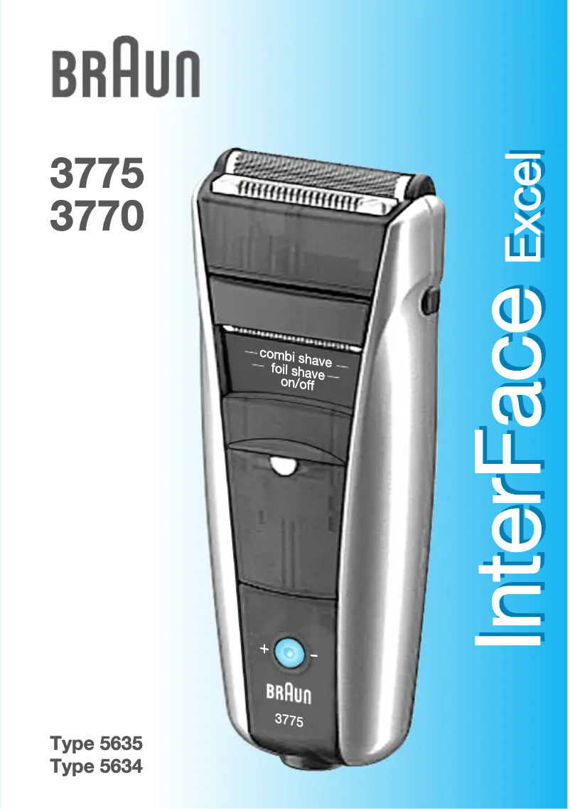 Page 1 de la notice Manuel utilisateur Braun InterFace Excel 3770