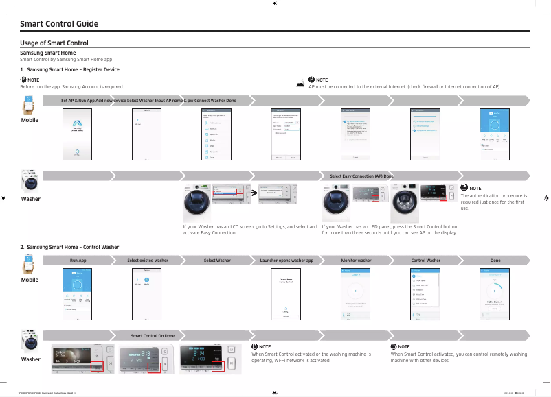 Página 1 del manual Guía de instalación Samsung WW12BB944DG