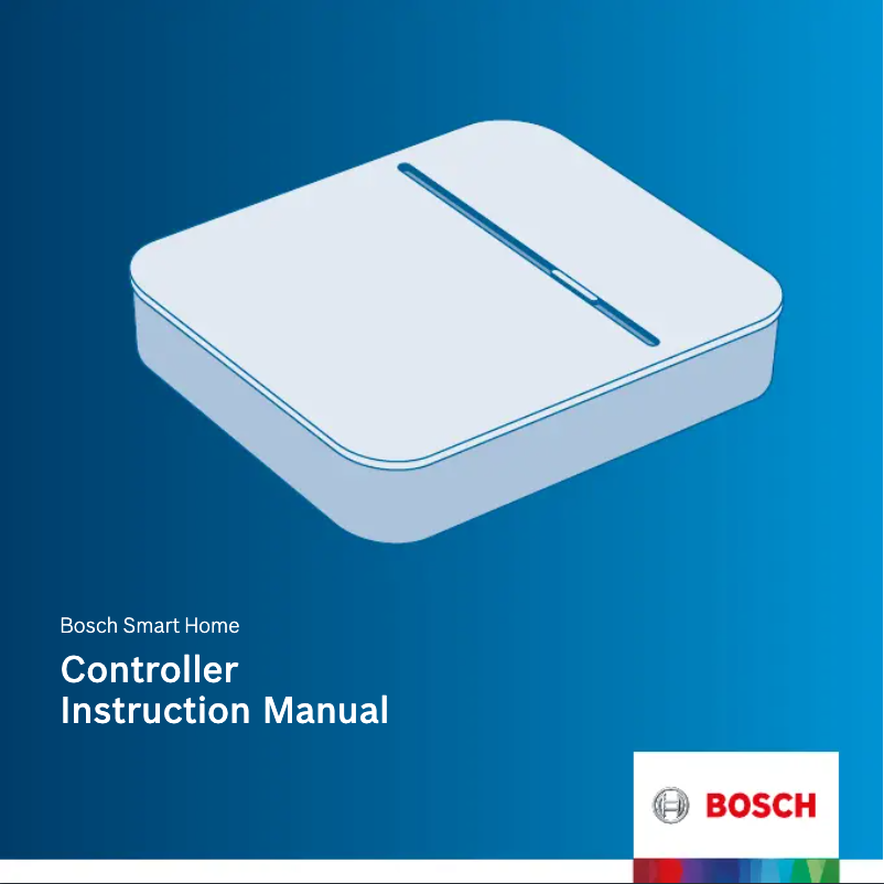 Page 1 of the manual User Manual Bosch Smart Home Controller