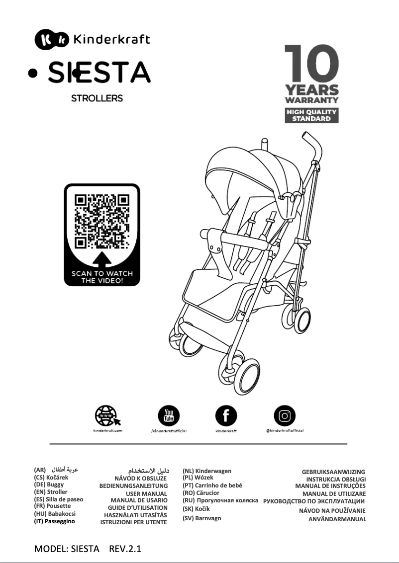 Página 1 del manual Manual de usuario Kinderkraft Siesta